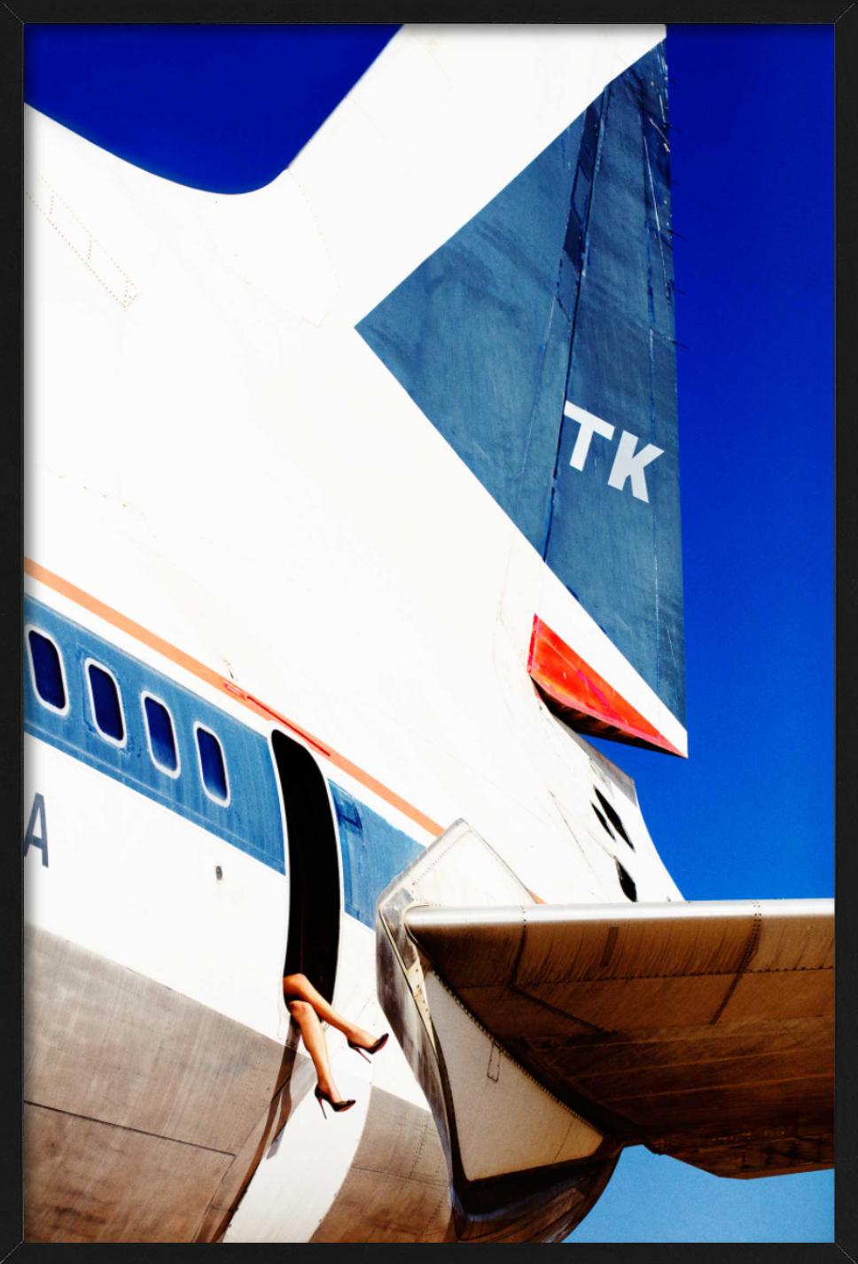 Elizabeth 4 - Female Legs dangling from Airplane door, Fine Art Photography 2016 For Sale 3