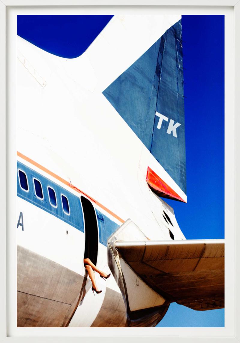 Elizabeth 4 - Female Legs dangling from Airplane door, Fine Art Photography 2016 For Sale 5