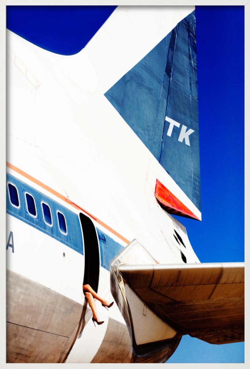 Elizabeth 4 - Female Legs dangling from Airplane door, Fine Art Photography 2016 For Sale 6