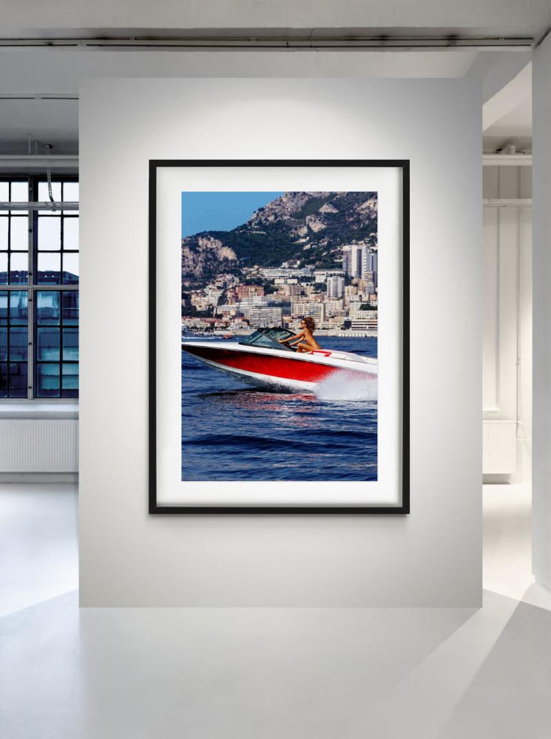 Monaco - Nude on a Speed Boat, Fine Art Photography 2024 For Sale 7