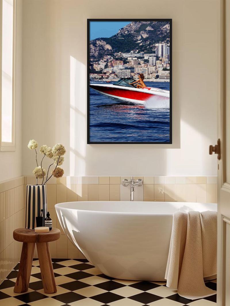Monaco - Nude on a Speed Boat, Fine Art Photography 2024 For Sale 8