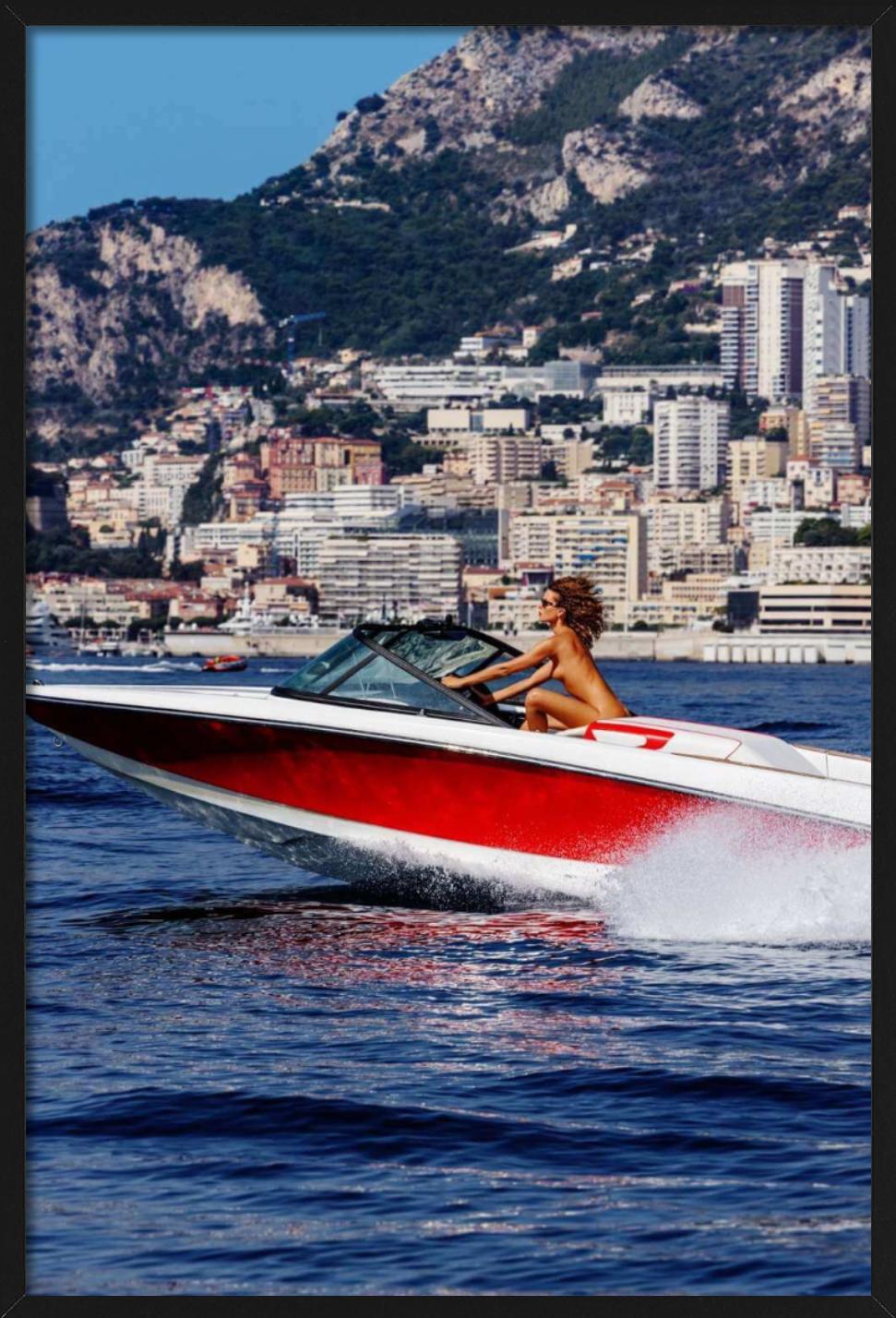 Monaco - Nude on a Speed Boat, Fine Art Photography 2024 For Sale 2