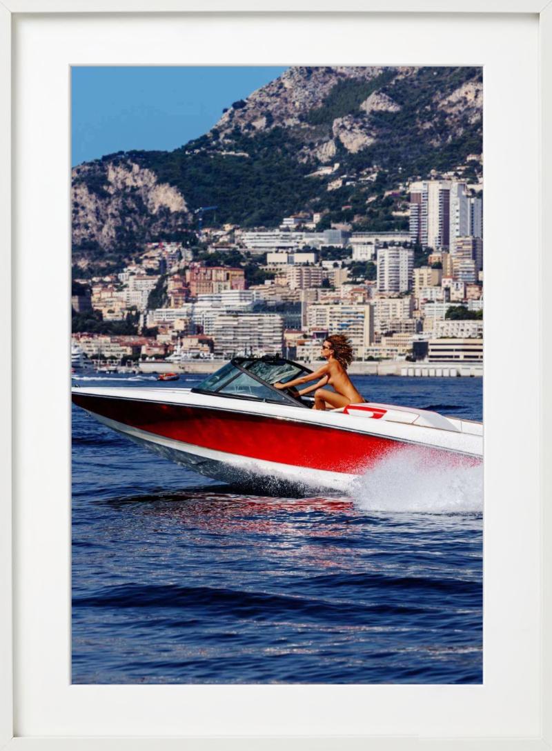 Monaco - Nude on a Speed Boat, Fine Art Photography 2024 For Sale 6