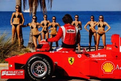 Pit Stop - Formula 1 Ferrari and tanned Models, Fine Art Photography, 2024