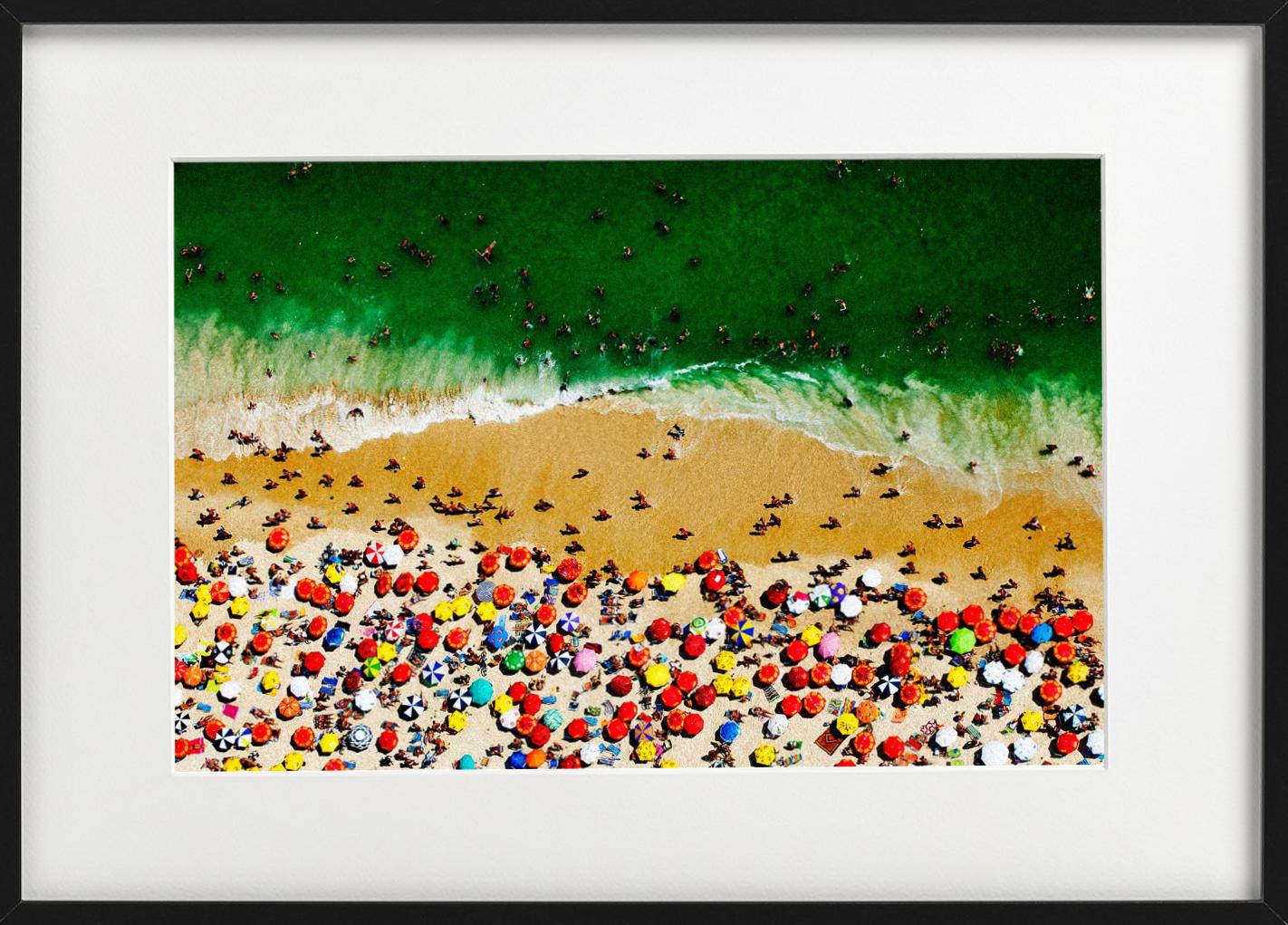 Rio Aerial - Bird's Eye View on Beach with Parasols, Fine Art Photography, 2009 For Sale 3