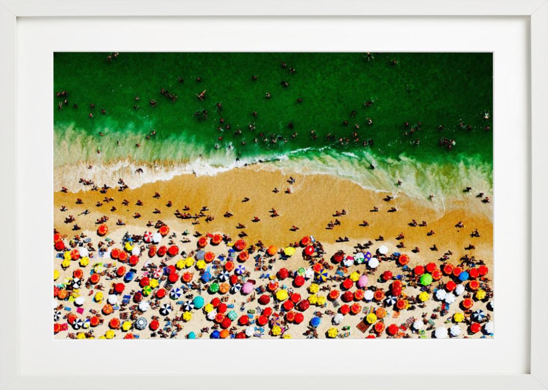 Rio Aerial - Bird's Eye View on Beach with Parasols, Fine Art Photography, 2009 For Sale 5