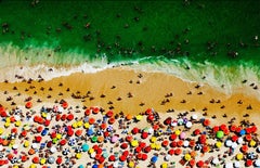 Rio Aerial - Bird's Eye View on Beach with Parasols, Fine Art Photography, 2009