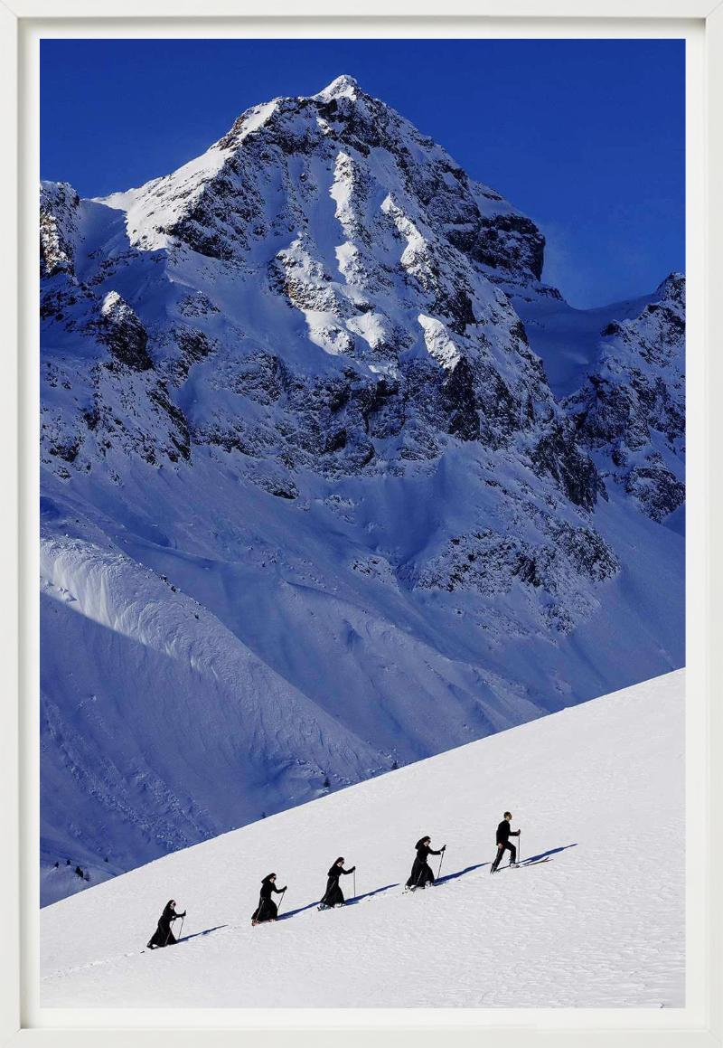 'Saint Moritz' - A group of Nuns snowhiking, fine art photography, 2023 For Sale 2