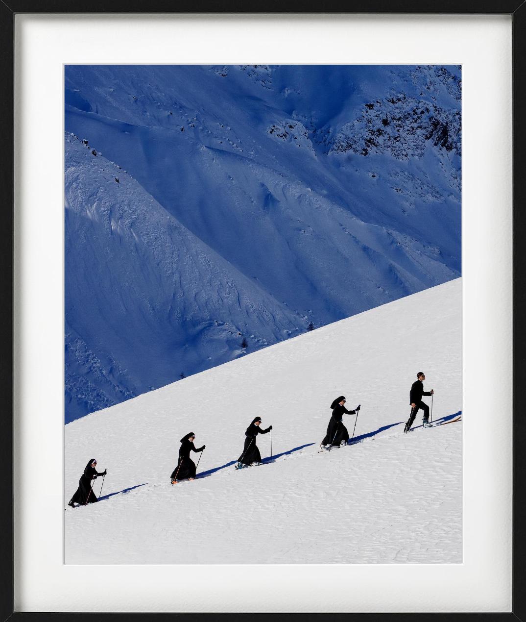 'Saint Moritz' - A group of Nuns snowhiking, fine art photography, 2023 For Sale 1