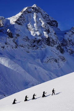 'Saint Moritz' - A group of Nuns snowhiking, fine art photography, 2023