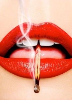 Smoking Lips - red lips with a cigarette