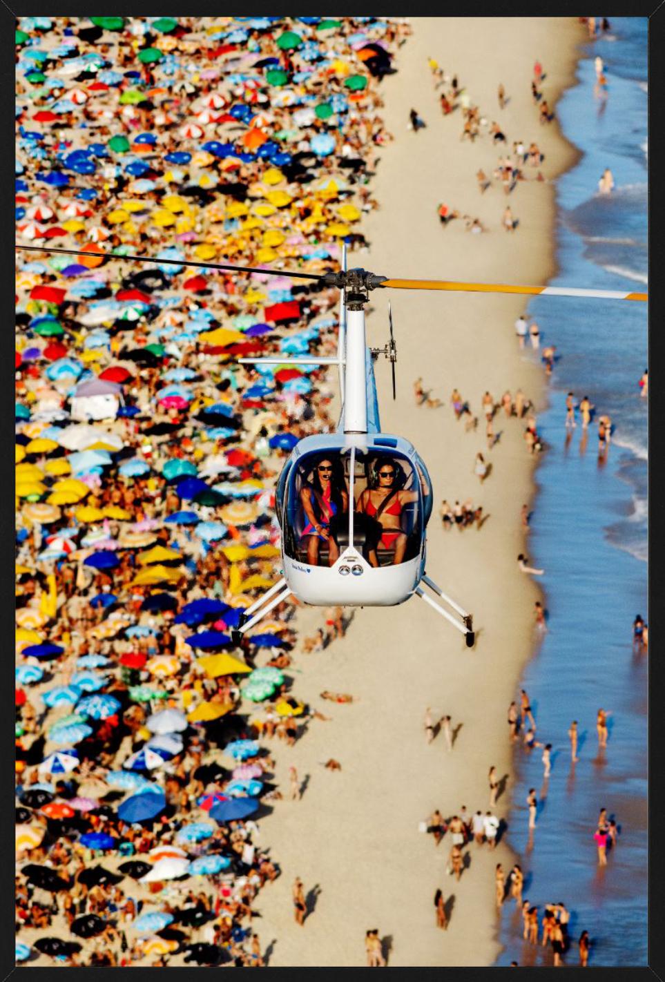 'The Girls from Ipanema' - helicopter over beach in Rio, fine art photography  - Photograph by Tony Kelly