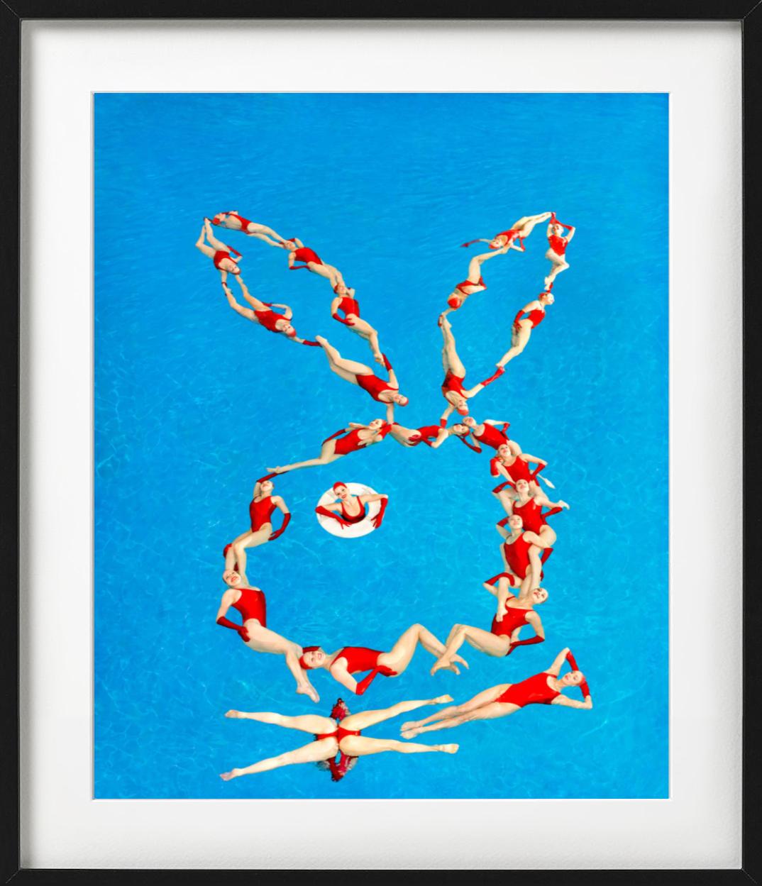 Water Beauties - Swimmers Forming a Playboy Bunny, Fine Art Photography, 2013 For Sale 1