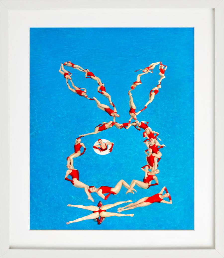 Water Beauties - Swimmers Forming a Playboy Bunny, Fine Art Photography, 2013 For Sale 4