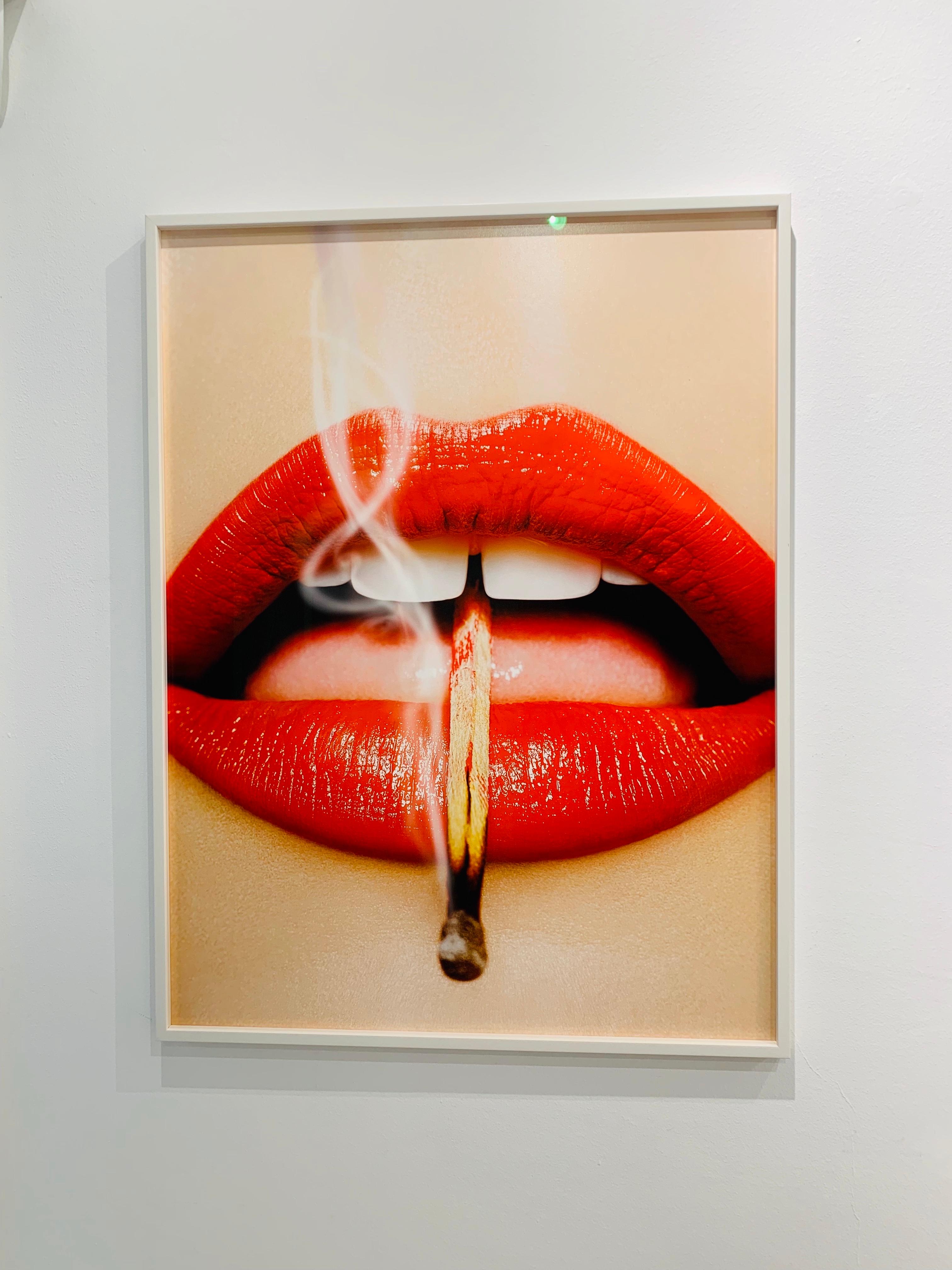 Smoking Lips, Pop Art Photography, Color Photography - Print by Tony Kelly