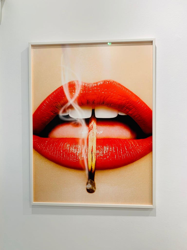 Tony Kelly Smoking Lips, Pop Art Photography, Color Photography For