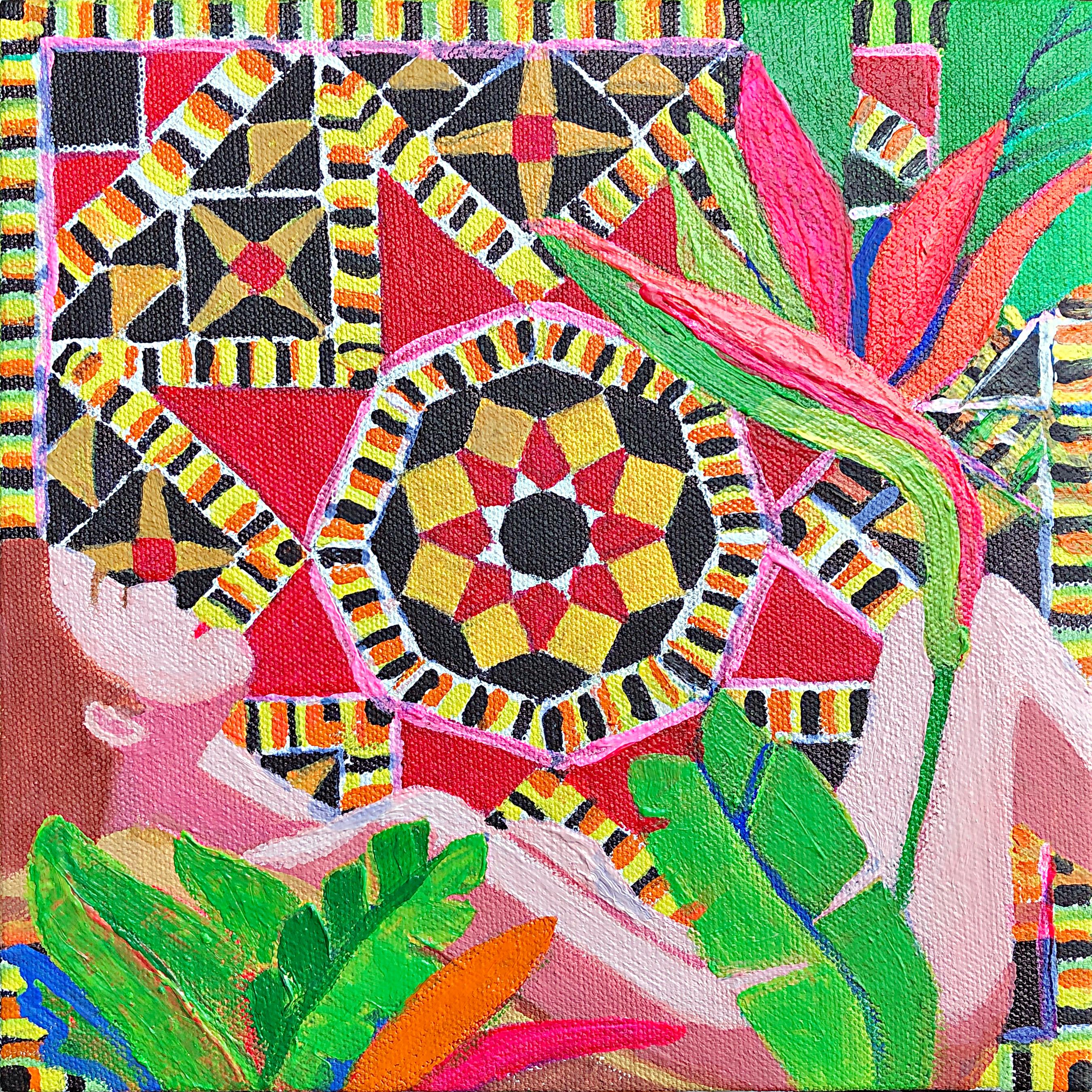 Tony Khawam Abstract Painting - Bird of Paradise