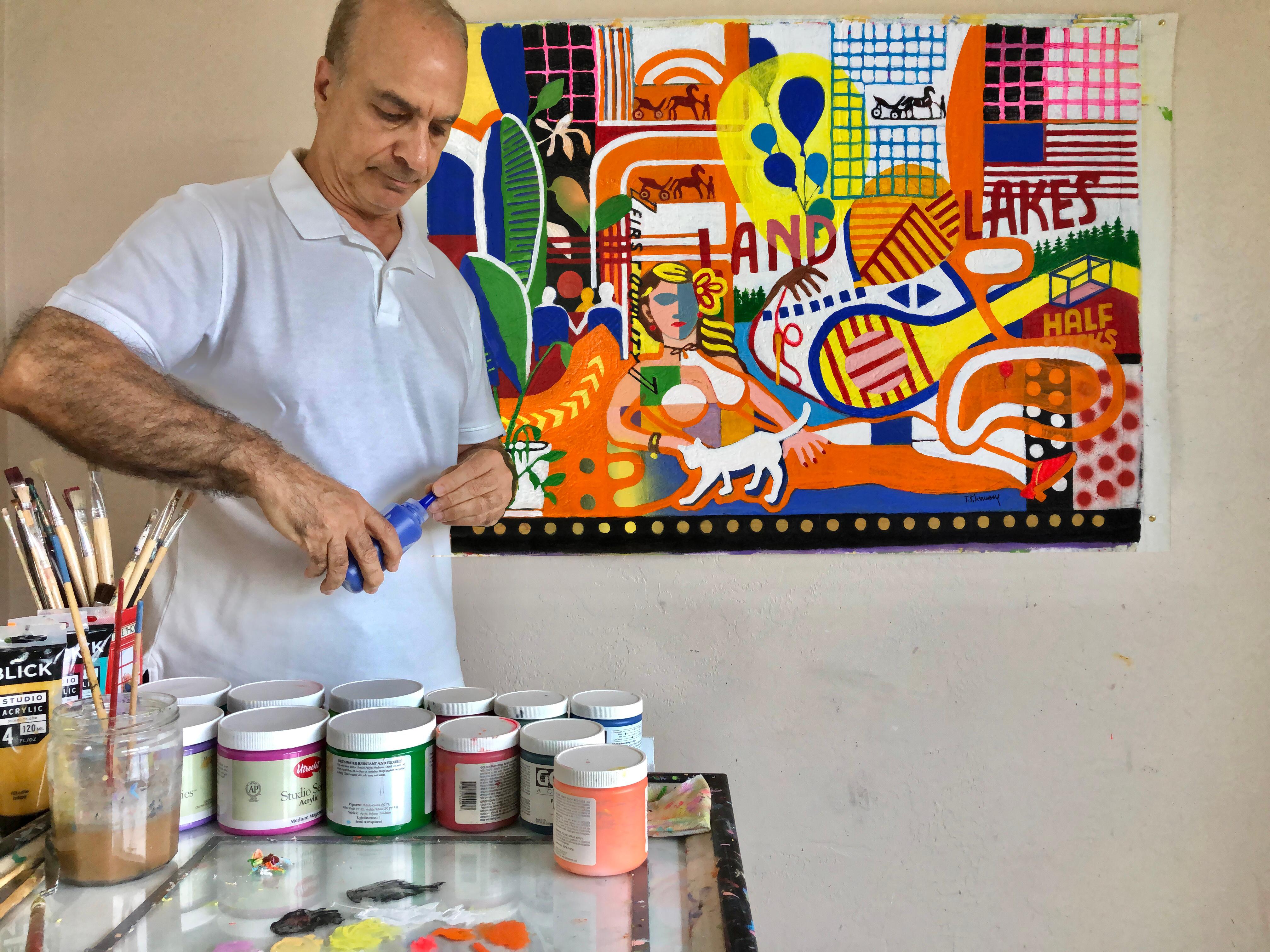 Rêve bleu - Pop Art Painting par Tony Khawam