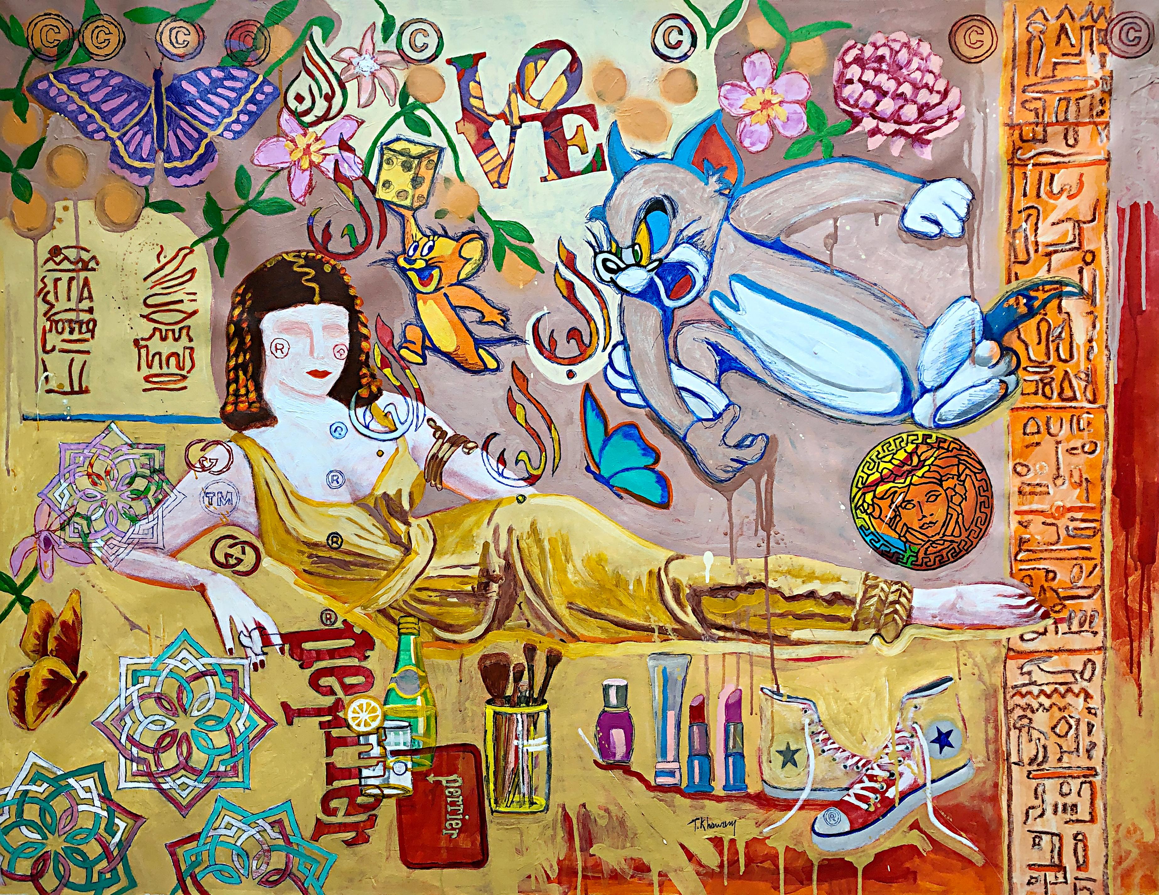 Tony Khawam Figurative Painting – Kleopatra Verführung