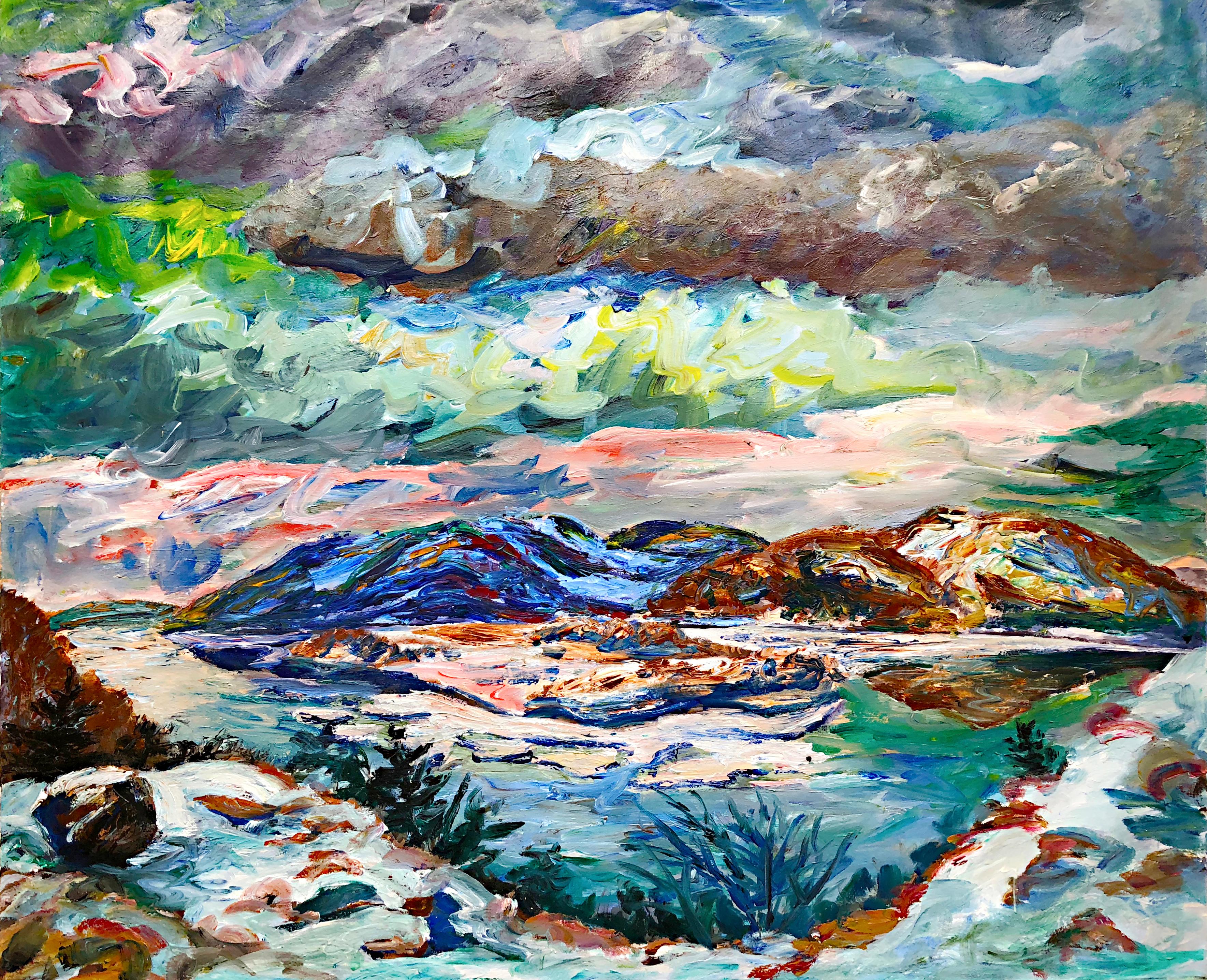 Landscape Painting Tony Khawam - Freeze at Bear Mountain