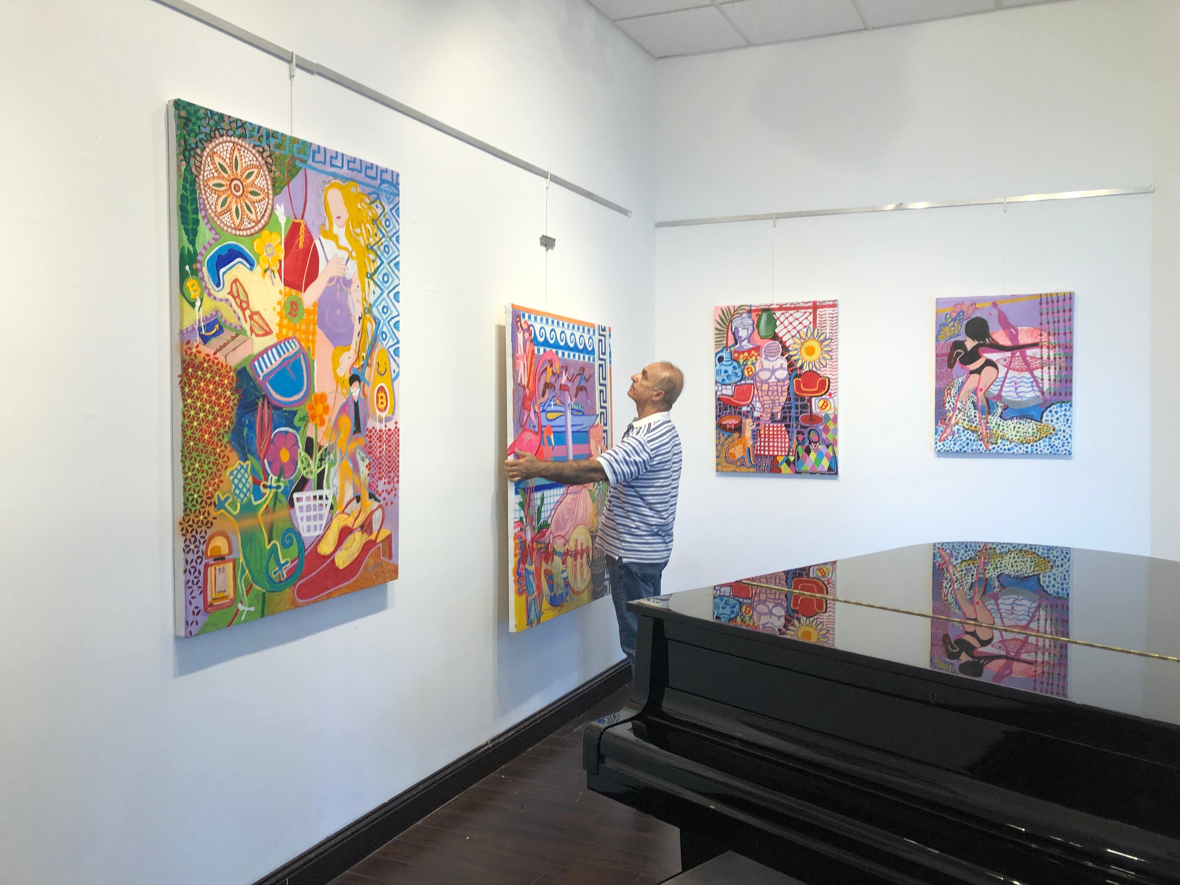 The past and present of “Living the Dream” make the case for the way art and its language of color, line, and shape enrich a viewer’s experience of the work and offer a delicate balance between representation and abstraction, mirroring the real and