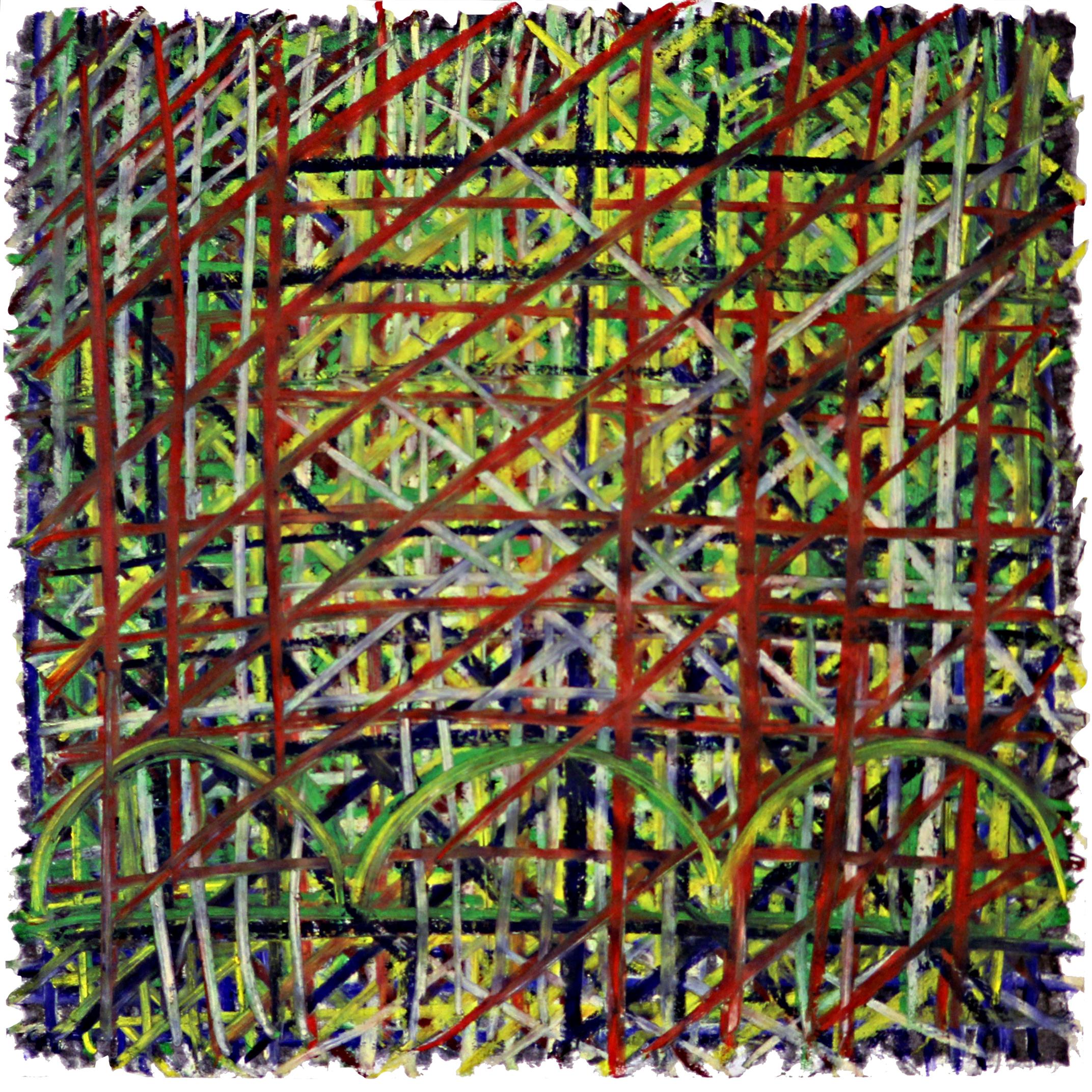 Roller Coaster – No.1 - Expressionist Painting by Tony Khawam