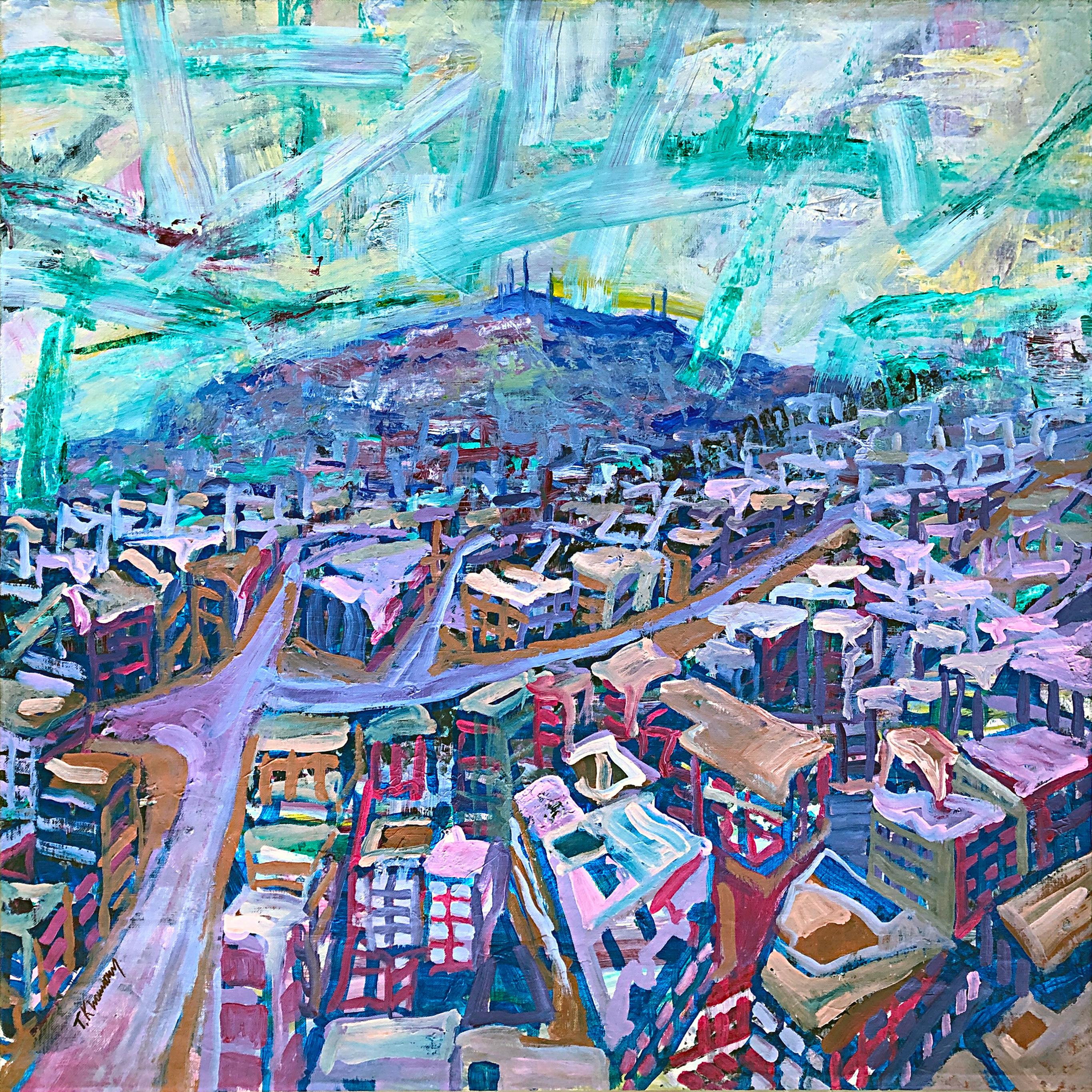 Tony Khawam Landscape Painting - The Burden of Damascus