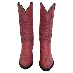 Tony Lama Vintage Pink Cowboy Boots