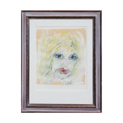 Abstract Expressionist Female Portrait in the Style of Willem de Kooning