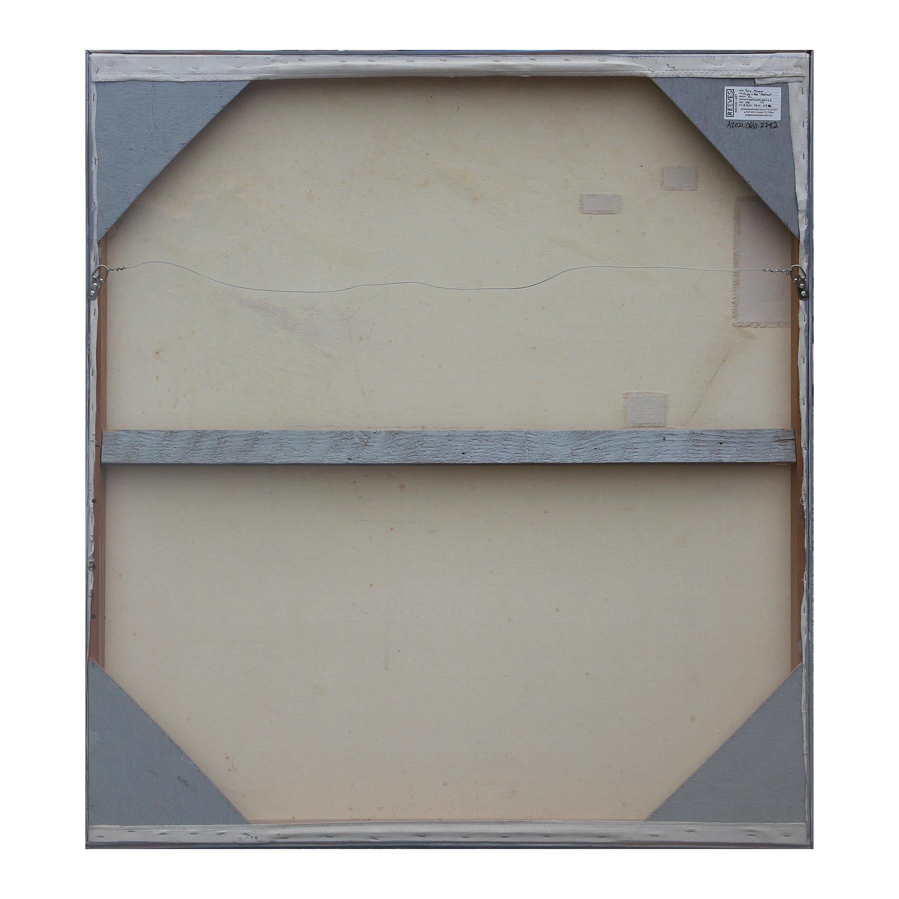 Pittura ad olio gestuale astratta dai toni viola in vendita 5