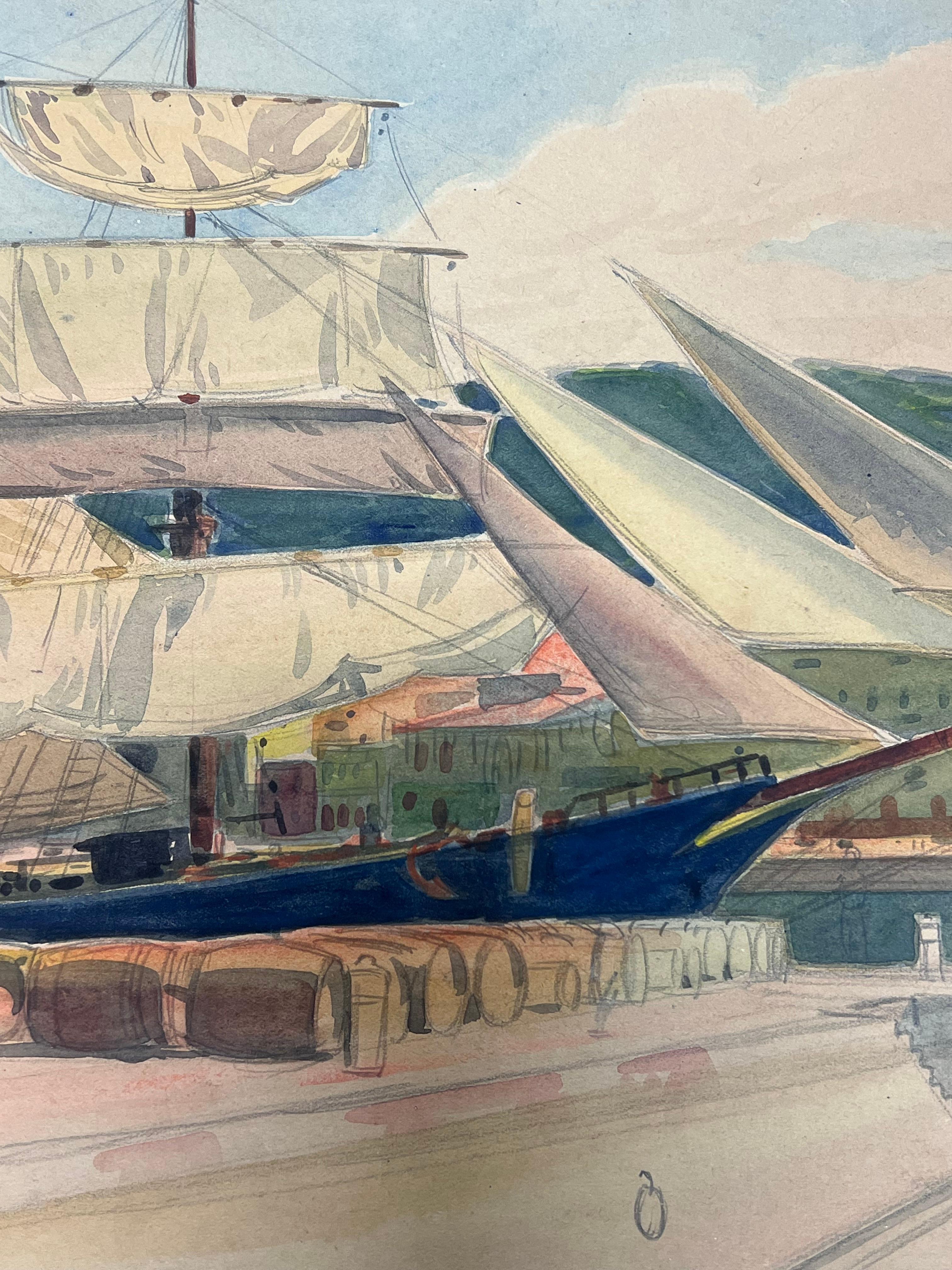 Hafenszene in Nizza
Tony Minartz (Franzose, 1873 - 1994) 
Aquarell auf Künstlerpapier
Gemälde : 12,75 x 17 Zoll
Provenienz: Privatsammlung in Südfrankreich, 
Zustand: sehr guter Zustand mit einigen altersbedingten Abdrücken auf dem Papier. 

Minartz