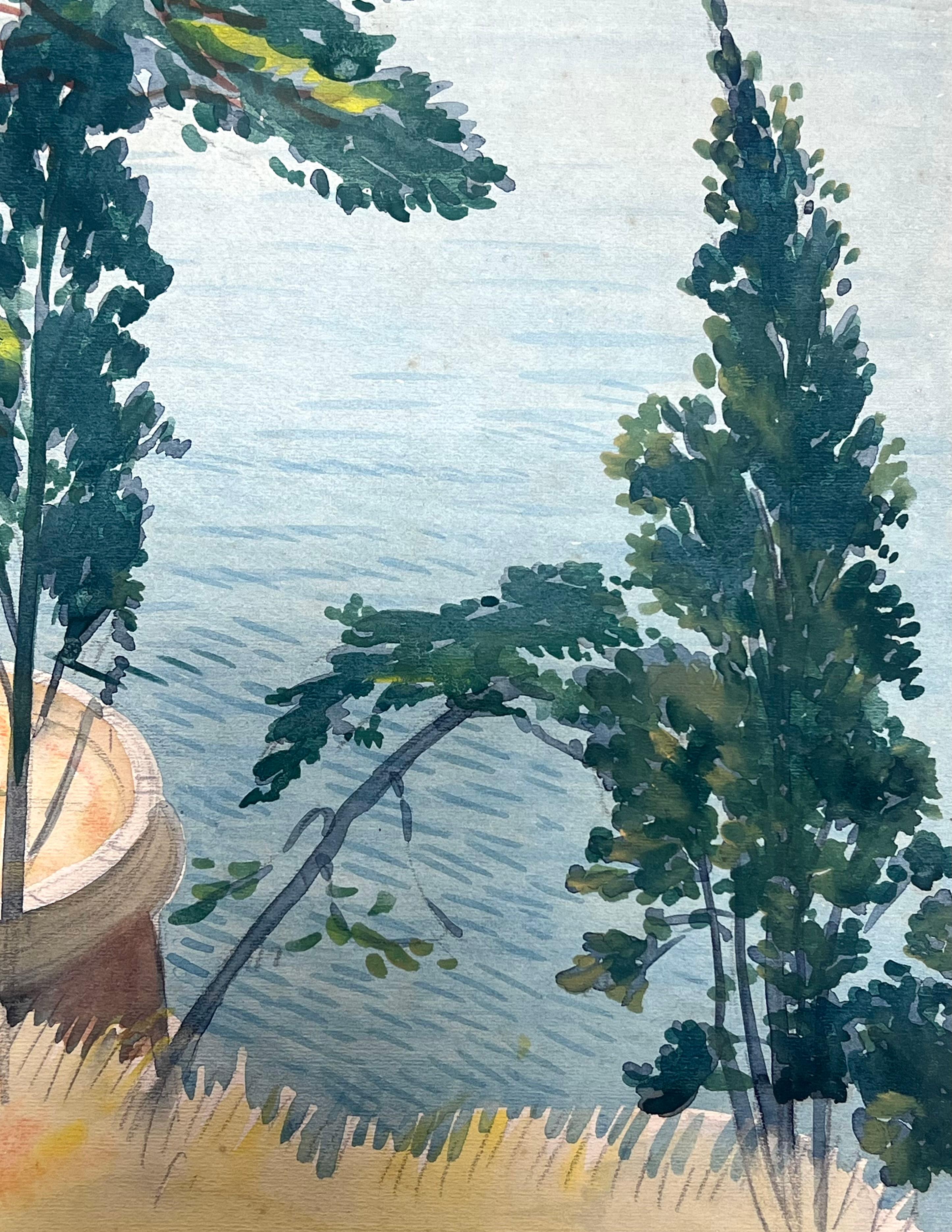 Jardin Exotique de Monaco Tony Minartz (francese, 1873 - 1994)  
acquerello su carta d'artista
dipinto: 16,75 x 12,75 pollici
Provenienza: collezione privata nel sud della Francia, 
Condit: ottime condizioni con alcuni segni dell'età sulla carta.