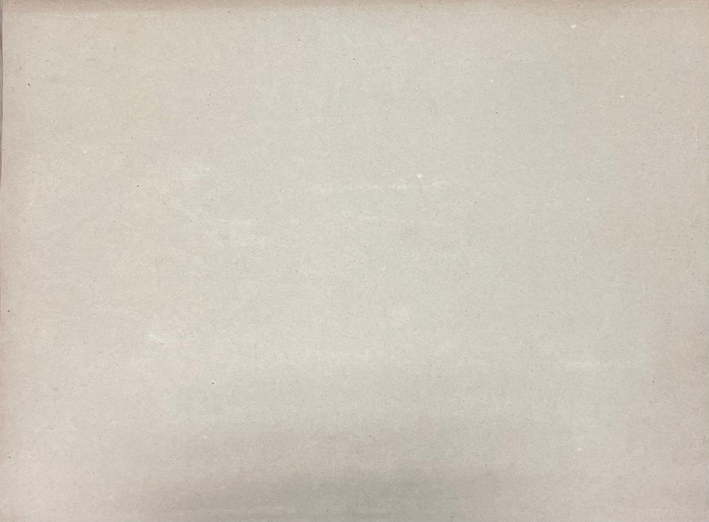 Nave a vela all'ancora nelle acque grigie del Mediterraneo Pittura francese in vendita 1