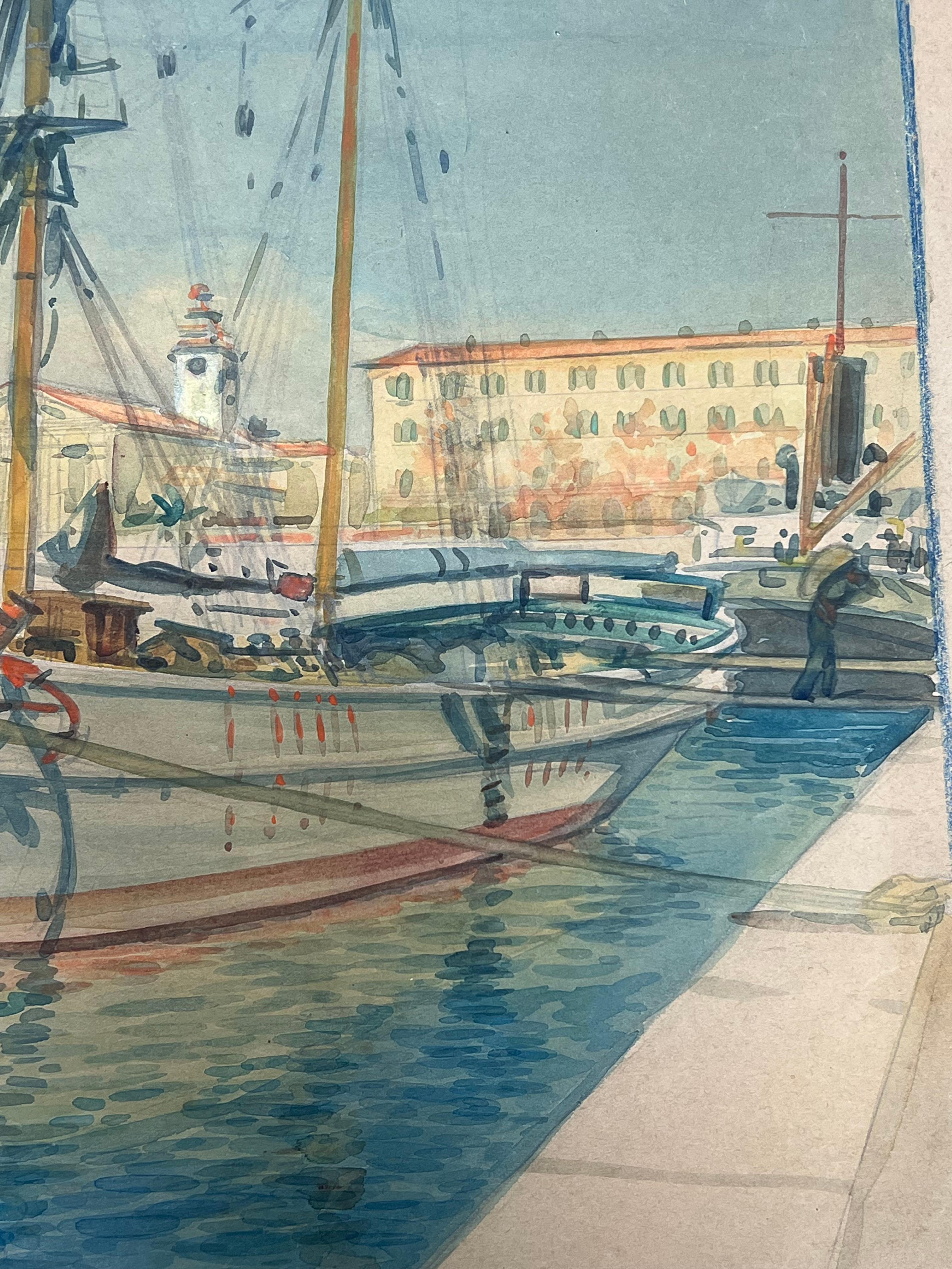 Yate de vela amarrado en puerto iluminado por el sol con reflejos en el agua Puerto Viejo de Niza en venta 1