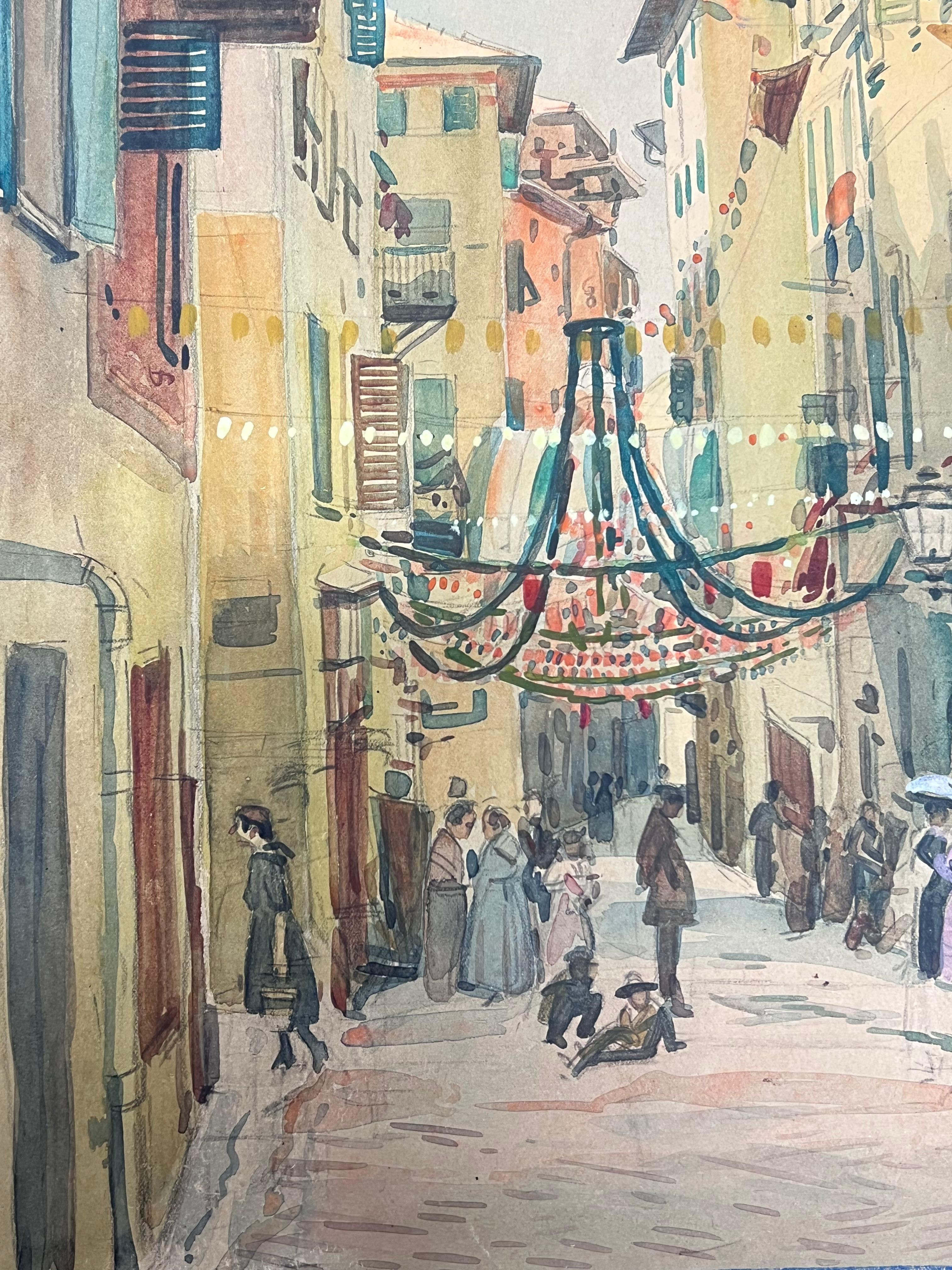 El casco antiguo, Niza Francia
Tony Minartz (francés 1873 - 1994)
acuarela sobre papel de artista, sin enmarcar
cuadro : 17 x 12,75 pulgadas
Procedencia: colección privada en el sur de Francia
Estado: muy buen estado, con algunos signos de