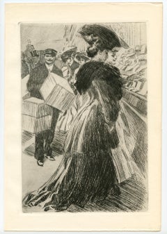 "La rue de la Paix" original etching