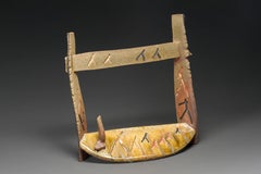 Wood-fired ceramic abstract sculpture: 'Bridge'