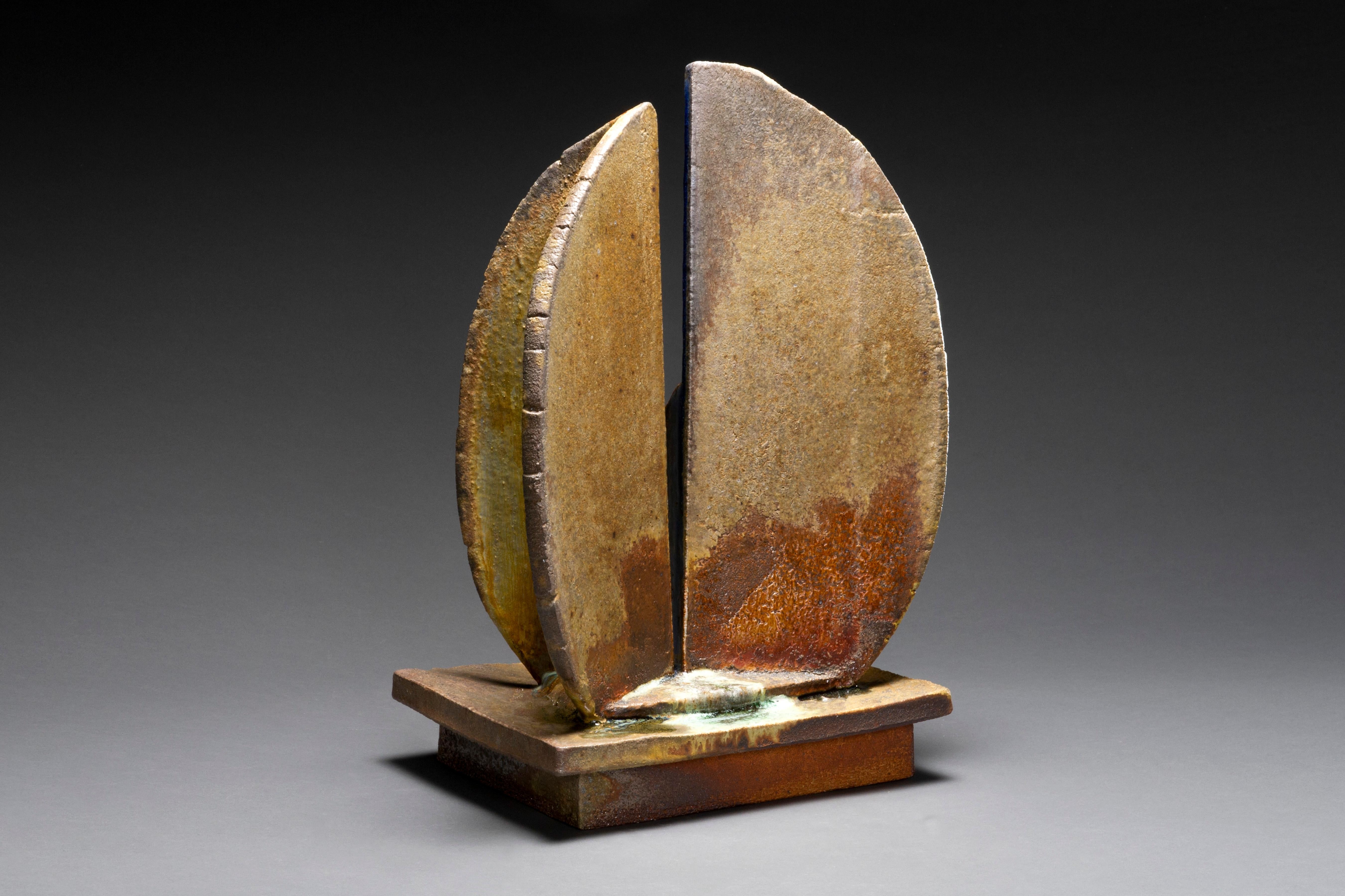 Wood-fired ceramic abstract sculpture: 'Four' - Contemporary Sculpture by Tony Moore