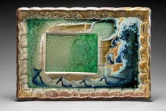 Pittura su ceramica cotta a Wood: 'Pittura a fuoco 10.4.19'.