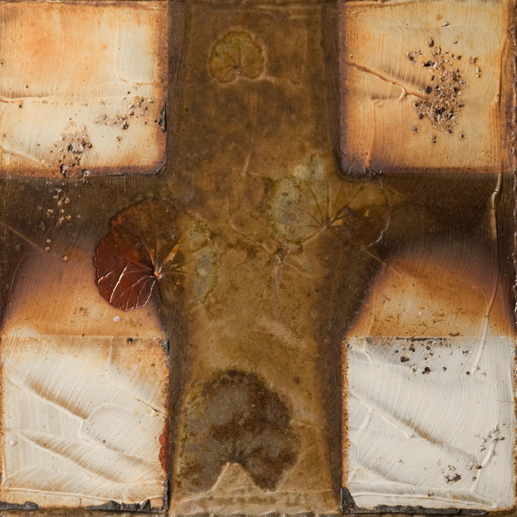 Wood Fired Ceramic Painting: 'Fire Painting 3.2.10' - Sculpture by Tony Moore