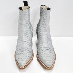 Tony Mora Blue Python Ankle Boots