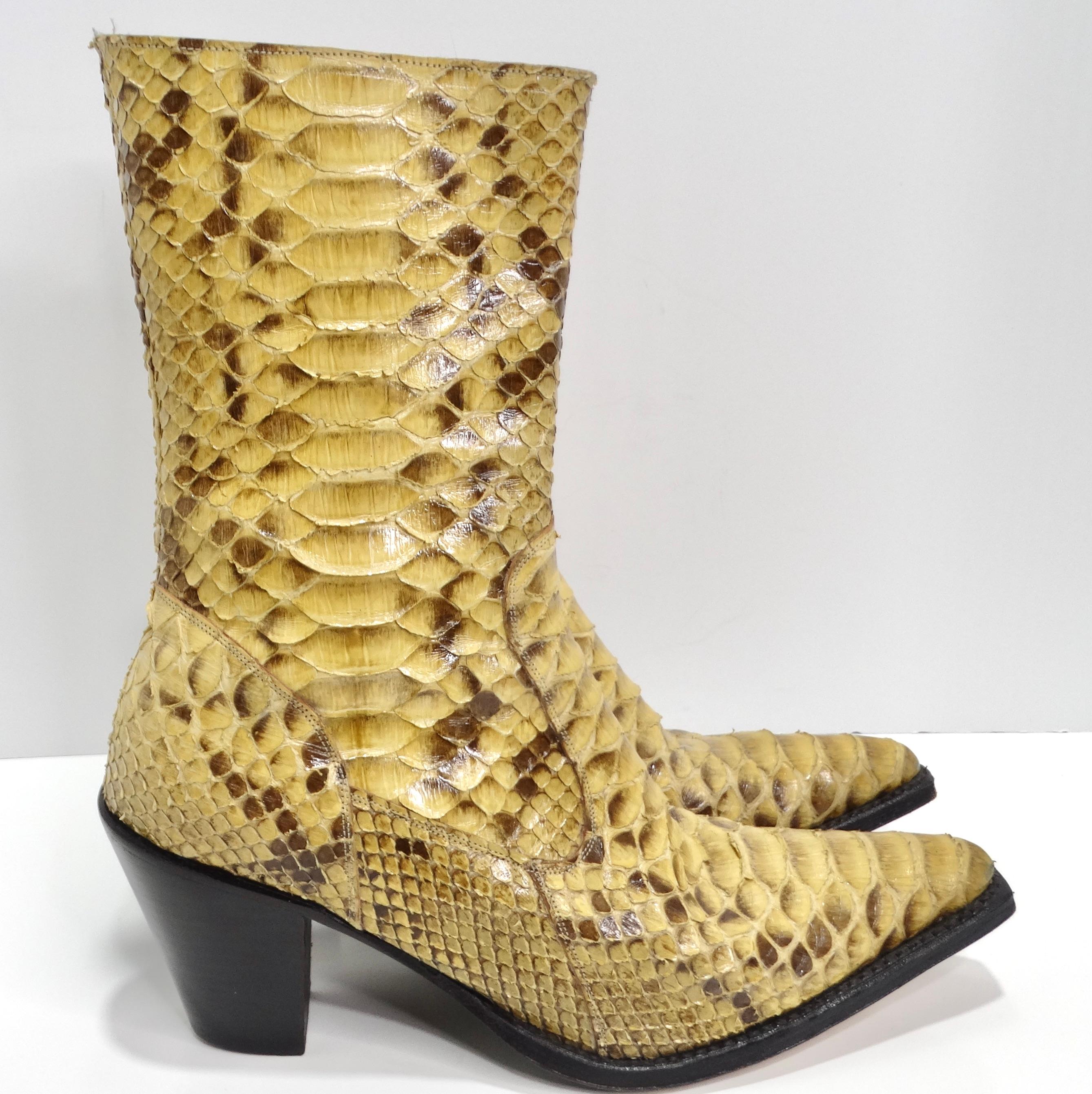 Women's or Men's Tony Mora Python Cowboy Boots For Sale