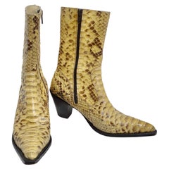Used Tony Mora Python Cowboy Boots