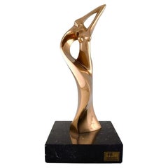 Tony Morey pour Italie, Espagne Grande sculpture féminine moderniste en bronze.