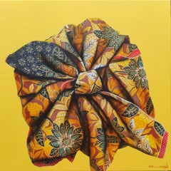 "Colorize • Colorlife #3" Knot series yellow background, Southeast Asian batik 
