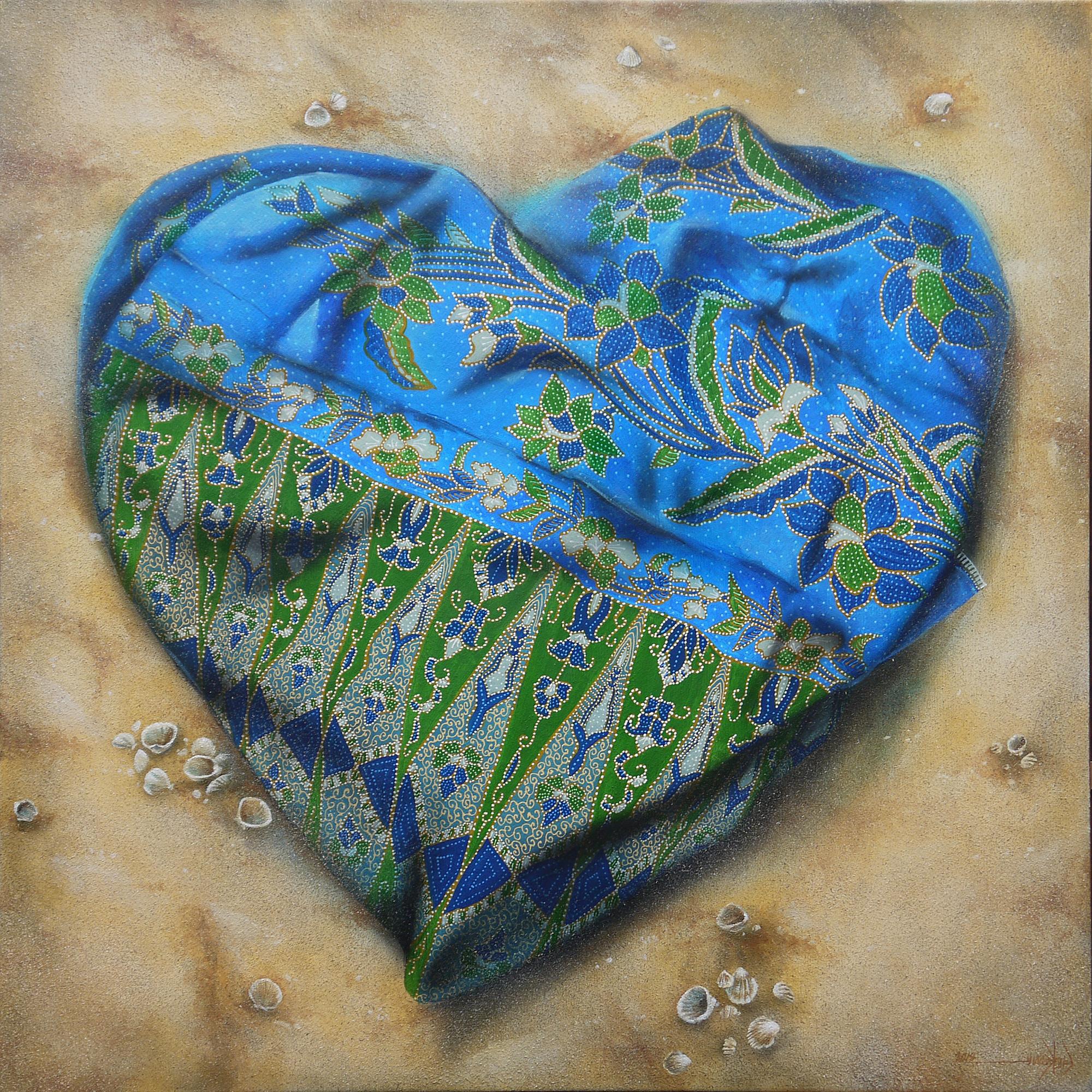 "Exploration of Love #5", Batik sarong in folding heart-shaped, Nyonya Baba