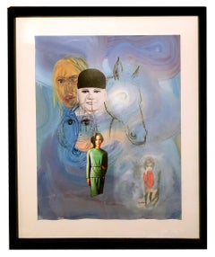 Contemporary American Original Painting Tony Oursler "Horse Sense" 2018