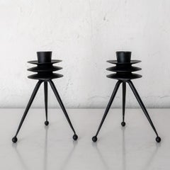 Tony Paul Atomic Tripod Iron Candle Sticks