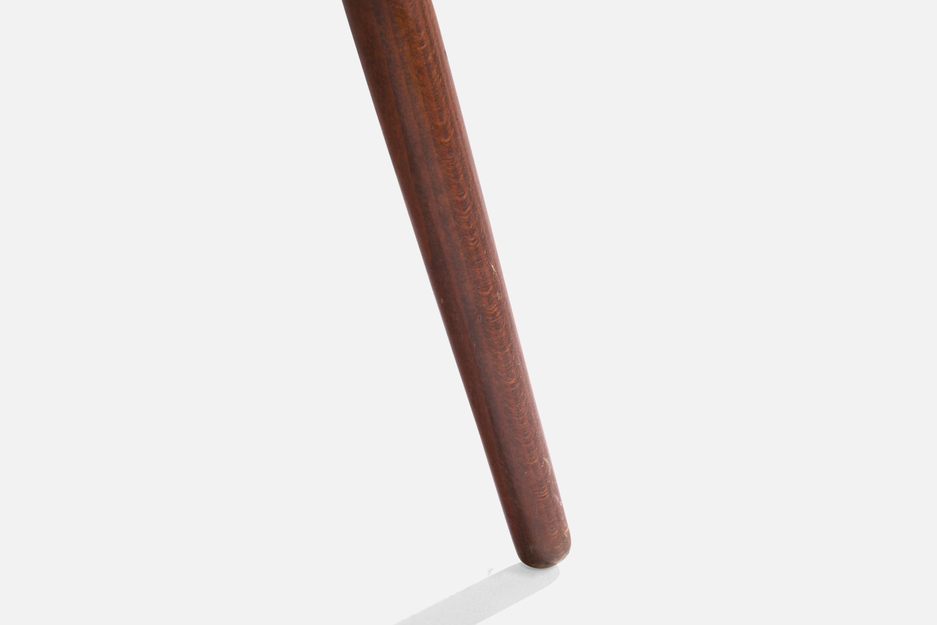 Milieu du XXe siècle Tony Wooding, tabouret, bois, canne, États-Unis, années 1950 en vente