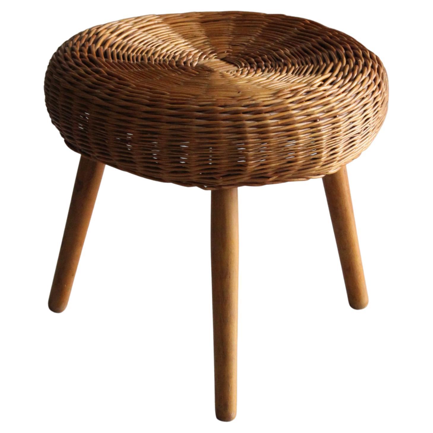 Tony Paul Wicker Stool - 21 For Sale on 1stDibs | tony paul stool